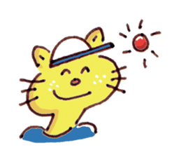 Yellow cat Nekosuke and Pink cat Momoko sticker #10032143