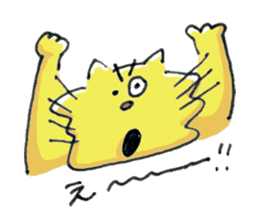 Yellow cat Nekosuke and Pink cat Momoko sticker #10032149