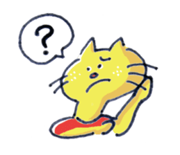 Yellow cat Nekosuke and Pink cat Momoko sticker #10032164