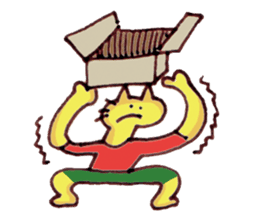 Yellow cat Nekosuke and Pink cat Momoko sticker #10032167