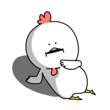 It's a chicken. sticker #10032433