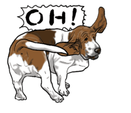 Basset hound 6 sticker #10032520