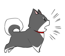 Fun black Shiba sticker #10032658