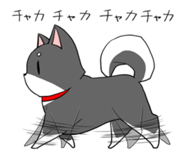 Fun black Shiba sticker #10032665