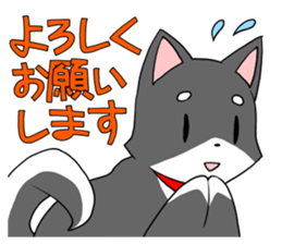 Fun black Shiba sticker #10032674