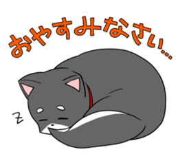 Fun black Shiba sticker #10032675