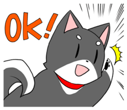 Fun black Shiba sticker #10032676