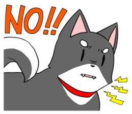 Fun black Shiba sticker #10032677