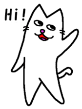 NEO white lucky cat sticker #10033568