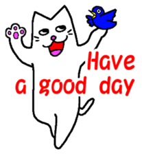 NEO white lucky cat sticker #10033573