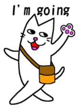 NEO white lucky cat sticker #10033574