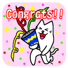NEO white lucky cat sticker #10033583