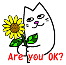 NEO white lucky cat sticker #10033588