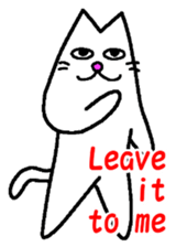 NEO white lucky cat sticker #10033590