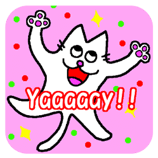 NEO white lucky cat sticker #10033592