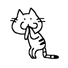 Deadpan cat's stamp sticker #10033851