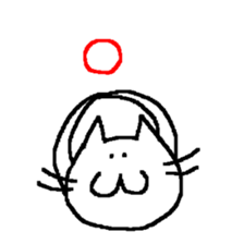 Deadpan cat's stamp sticker #10033855