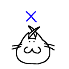 Deadpan cat's stamp sticker #10033856