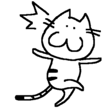 Deadpan cat's stamp sticker #10033857