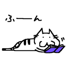 Deadpan cat's stamp sticker #10033862