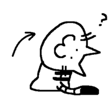 Deadpan cat's stamp sticker #10033866