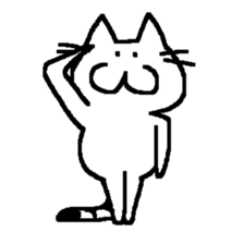 Deadpan cat's stamp sticker #10033867