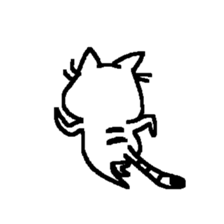 Deadpan cat's stamp sticker #10033876