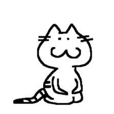 Deadpan cat's stamp sticker #10033878