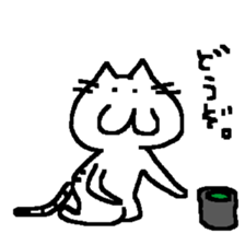 Deadpan cat's stamp sticker #10033882