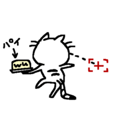 Deadpan cat's stamp sticker #10033885