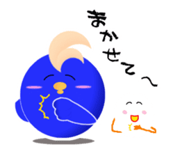 Aoi-TORI to Tamago-OBAKE sticker #10034667