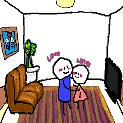 Love birds are in the room.
