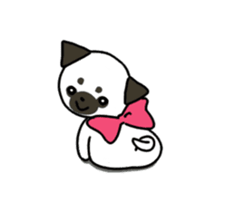 ShiroPug(White pug) sticker #10035851