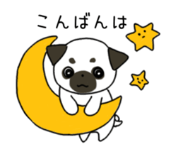 ShiroPug(White pug) sticker #10035852
