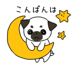 ShiroPug(White pug) sticker #10035852
