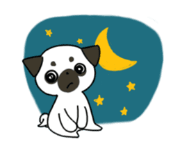 ShiroPug(White pug) sticker #10035853