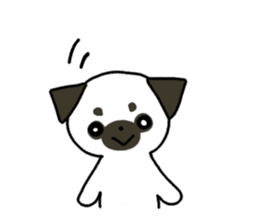 ShiroPug(White pug) sticker #10035858