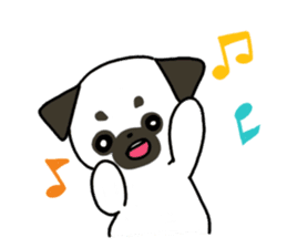ShiroPug(White pug) sticker #10035859