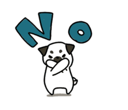 ShiroPug(White pug) sticker #10035861