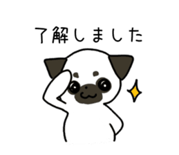 ShiroPug(White pug) sticker #10035862