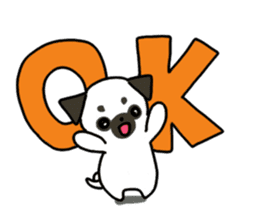 ShiroPug(White pug) sticker #10035866