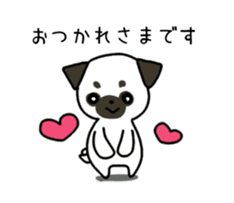 ShiroPug(White pug) sticker #10035870