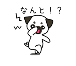 ShiroPug(White pug) sticker #10035874