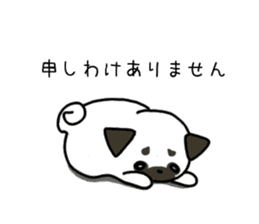 ShiroPug(White pug) sticker #10035875