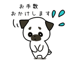 ShiroPug(White pug) sticker #10035876