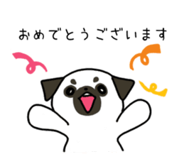 ShiroPug(White pug) sticker #10035878