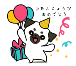 ShiroPug(White pug) sticker #10035879