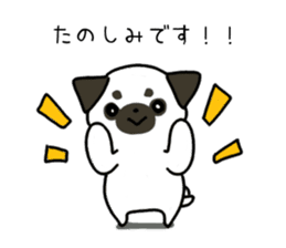 ShiroPug(White pug) sticker #10035880