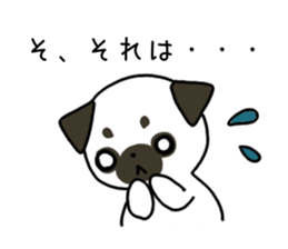 ShiroPug(White pug) sticker #10035883