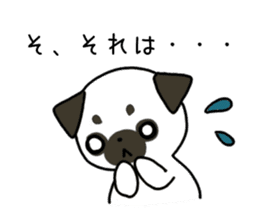 ShiroPug(White pug) sticker #10035883